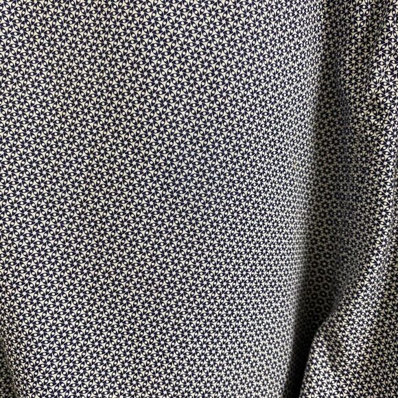 💼Ted Baker London Mens Button Down. Like New, Geometric Pattern Navy and White - Picture 10 of 10